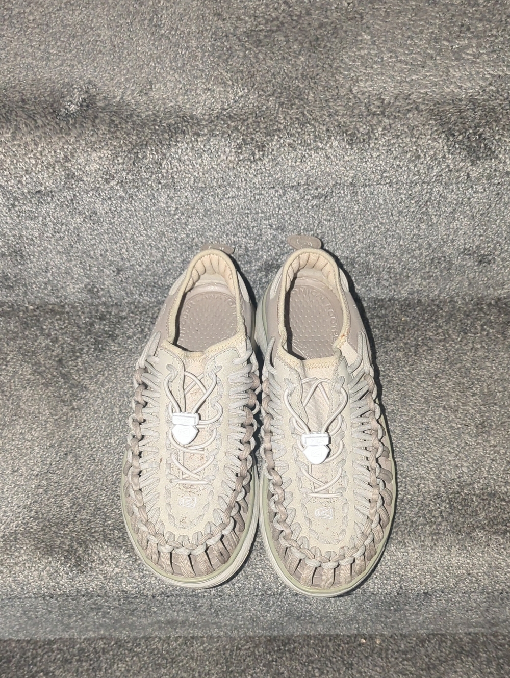 Keen Women's Light Gray Lace-Up Sneakers